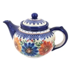 Blue Rose Polish Pottery 18 Vena Teapot -Blue Rose Pottery Store GUEST 69e3679e fe1e 4fce 8363 bff196782301