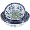 Blue Rose Polish Pottery 1400- Zaklady 3 Piece Serving Bowl Set -Blue Rose Pottery Store GUEST 6a4de9b0 be12 448e 811d 0c9a47c6c2f9
