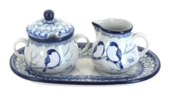 Blue Rose Polish Pottery 422 Ceramika Artystyczna Small Cream & Sugar With Tray -Blue Rose Pottery Store GUEST 6a6ac9eb 477e 4aab bc7d cb03f4882810