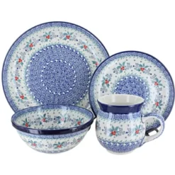 Blue Rose Polish Pottery Ceramika Artystyczna Dinnerware (16 PC) -Blue Rose Pottery Store GUEST 6a7daa75 12c6 45a7 9842 5d01eca3d0ce