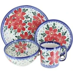 Blue Rose Polish Pottery Vena Dinnerware (4 PC) -Blue Rose Pottery Store GUEST 6b52e0a3 f8b0 4a40 9ac2 d39a8ec1bebd