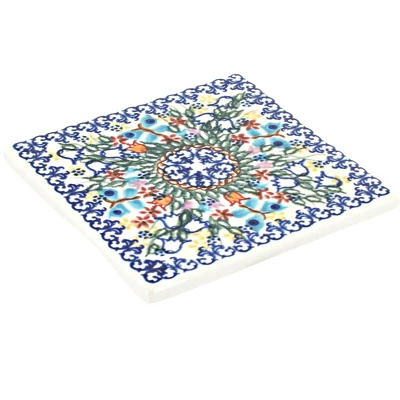 Blue Rose Polish Pottery 282 Vena Tile 7 Blue Rose Polish Pottery 282 Vena Tile - Image 5