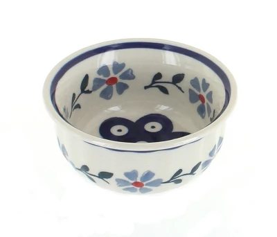 Blue Rose Polish Pottery M081 Manufaktura Small Bowl 4 Blue Rose Polish Pottery M081 Manufaktura Small Bowl - Image 2