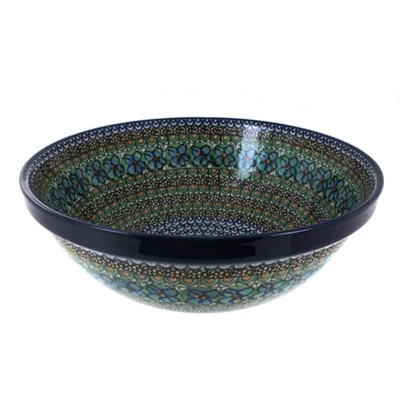 Blue Rose Polish Pottery 55 Ceramika Artystyczna Large Serving Bowl 10 Blue Rose Polish Pottery 55 Ceramika Artystyczna Large Serving Bowl - Image 8