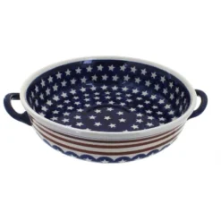Blue Rose Polish Pottery 1455 Zaklady Round Casserole With Handles -Blue Rose Pottery Store GUEST 6f03c3df 1b63 4add b7a9 10958896cc41
