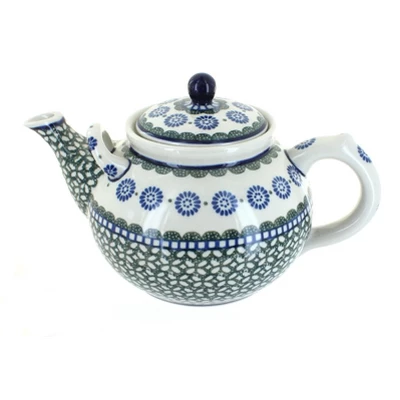 Blue Rose Polish Pottery 444 Ceramika Artystyczna Large Teapot 11 Blue Rose Polish Pottery 444 Ceramika Artystyczna Large Teapot - Image 9