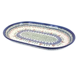 Blue Rose Polish Pottery 116 Vena Large Oval Serving Dish -Blue Rose Pottery Store GUEST 71878923 18fa 44b8 9894 f227b4512e19