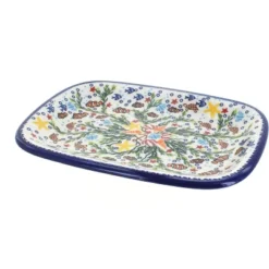 Blue Rose Polish Pottery 120 Vena Medium Rectangular Serving Platter -Blue Rose Pottery Store GUEST 718e9c32 1a34 4420 bd17 b17bd7170799