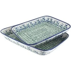 Blue Rose Polish Pottery 3700 Zaklady Rectangular Baker Set -Blue Rose Pottery Store GUEST 71c2e726 a549 49db 9b37 c894d85c091f