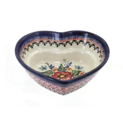 Blue Rose Polish Pottery 860-1 Zaklady Small Heart Bowl -Blue Rose Pottery Store GUEST 72027dcc e989 4f91 b812 f61f295a2039