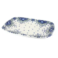 Blue Rose Polish Pottery 121 Vena Large Rectangular Serving Platter -Blue Rose Pottery Store GUEST 72f8e385 9f97 458a 8d18 7d1736f394bf