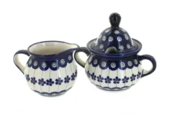 Blue Rose Polish Pottery 944-945 Zaklady Cream & Sugar Set