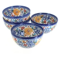 Blue Rose Polish Pottery 71-4 Vena Dessert Bowl Set -Blue Rose Pottery Store GUEST 73f66245 2908 4cfd 9422 686b55043694