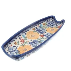 Blue Rose Polish Pottery 159-Vena Corn On The Cob Dish -Blue Rose Pottery Store GUEST 741d6039 9b54 475c b25c 866a980ddc02