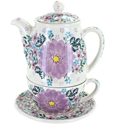 Blue Rose Polish Pottery 380 Vena Tea For One 10 Blue Rose Polish Pottery 380 Vena Tea For One - Image 8