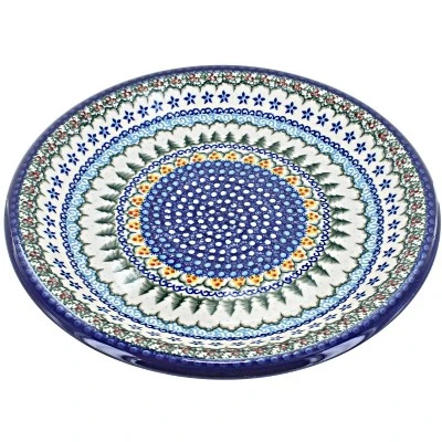 Blue Rose Polish Pottery Vena Dinner Plate 14 Blue Rose Polish Pottery Vena Dinner Plate - Image 12