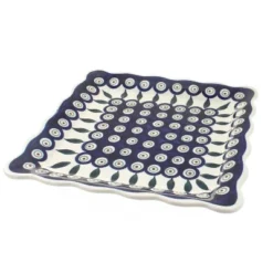 Blue Rose Polish Pottery 1570 Zaklady Square Lunch Plate -Blue Rose Pottery Store GUEST 75ca6449 9bd5 499a 8442 f0f1d5212ec9