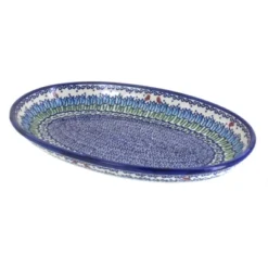 Blue Rose Polish Pottery 104 Vena Oval Platter -Blue Rose Pottery Store GUEST 76877609 c151 44b5 b3fb 03693bb51a2c