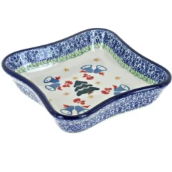 Blue Rose Polish Pottery 630 Ceramika Artystyczna Small Square Dish -Blue Rose Pottery Store GUEST 773ffc31 0cb4 4d9c aba3 4d4023fe8104