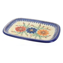 Blue Rose Polish Pottery 120 Vena Medium Rectangular Serving Platter -Blue Rose Pottery Store GUEST 780a4258 c5b1 492b 91a0 f8c9cb8bee87