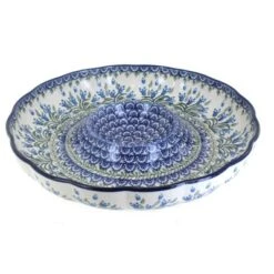 Blue Rose Polish Pottery A23 Ceramika Artystyczna Chip & Dip Plate -Blue Rose Pottery Store GUEST 78532345 7a4c 4adf 860d 42c2604fdb6d