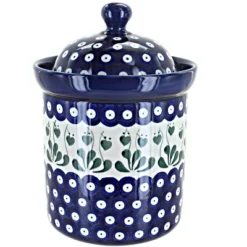 Blue Rose Polish Pottery 492 Ceramika Medium Canister -Blue Rose Pottery Store GUEST 787d25d2 c7c0 478f abaa 73ab1e192ef7
