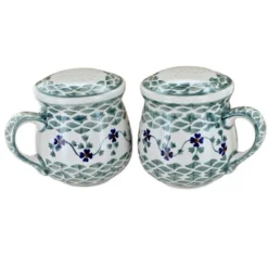 Blue Rose Polish Pottery S138 Manufaktura Salt & Pepper Shakers With Handles -Blue Rose Pottery Store GUEST 7ac0173d e704 402d 8b40 b58cad510e67
