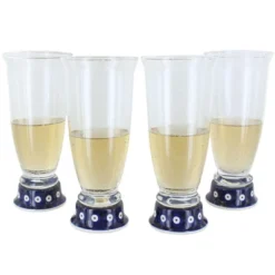 Blue Rose Polish Pottery P002 Set Of 4 Maf Beer Glasses -Blue Rose Pottery Store GUEST 7b95198d 7c24 4226 bdc8 e2054bea2d10