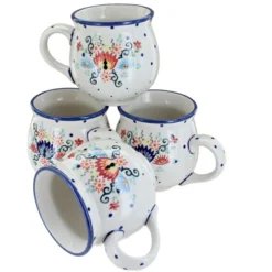Blue Rose Polish Pottery K090-4 Manufaktura Bubble Mug Set -Blue Rose Pottery Store GUEST 7baceb9c 1d07 406b 8b01 20a3d4170a9e