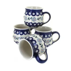 Blue Rose Polish Pottery K090-4 Manufaktura Bubble Mug Set -Blue Rose Pottery Store GUEST 7c1ab7d1 ca50 4b45 a809 40ff10d25167