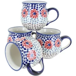 Blue Rose Polish Pottery K090-4 Manufaktura Bubble Mug Set -Blue Rose Pottery Store GUEST 7d581e1a 3e6d 453c b239 67e3a12b4223