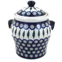 Blue Rose Polish Pottery 1100 Zaklady Large Canister -Blue Rose Pottery Store GUEST 7e027c89 4080 47ae 86da 92ca71368e5e