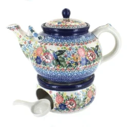 Blue Rose Polish Pottery 444-63 Ceramika Large Teapot & Warmer -Blue Rose Pottery Store GUEST 7e9c8e23 67e8 4c4c a4c5 35c938a68b46