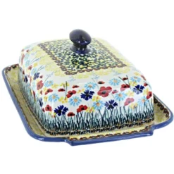 Blue Rose Polish Pottery M080 Manufaktura Large Butter Dish -Blue Rose Pottery Store GUEST 7f9be2a8 21b6 41ce 8d86 5cb18f42d6a8