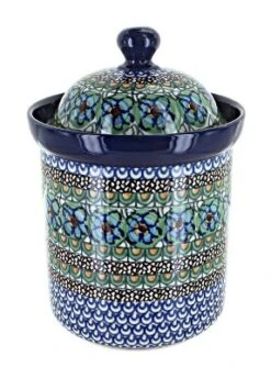 Blue Rose Polish Pottery 492 Ceramika Medium Canister -Blue Rose Pottery Store GUEST 81592b96 d53e 43e6 800c d5348b65df9a