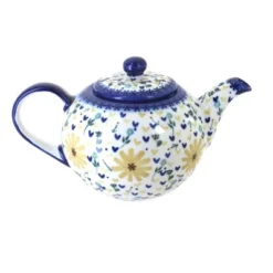Blue Rose Polish Pottery 8C WR Unikat Large Teapot -Blue Rose Pottery Store GUEST 83758c03 bc82 4d2a b06c b919d00fa80d
