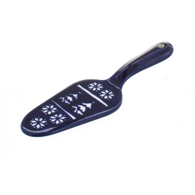 Blue Rose Polish Pottery 1206 Zaklady Cake Server 13 Blue Rose Polish Pottery 1206 Zaklady Cake Server - Image 11