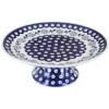 Blue Rose Polish Pottery P042 Manufaktura Pedestal Plate