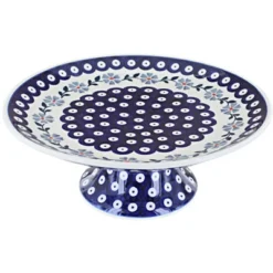 Blue Rose Polish Pottery P042 Manufaktura Pedestal Plate