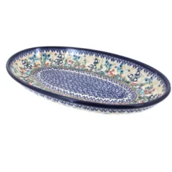 Blue Rose Polish Pottery 104 Vena Oval Platter -Blue Rose Pottery Store GUEST 86156a0f 544d 49c0 ba46 7c3ac02bcba5