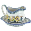 Blue Rose Polish Pottery WS03 Galia Gravy Boat And Plate -Blue Rose Pottery Store GUEST 873eeeaf 4ef3 4bca 80e3 920c48e8890a