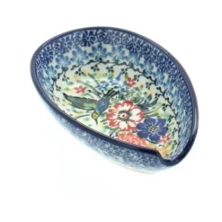 Blue Rose Polish Pottery 381 Ceramika Artystyczna Small Spoon Rest -Blue Rose Pottery Store GUEST 8824e808 dc6a 4009 84a5 c53e67294c31