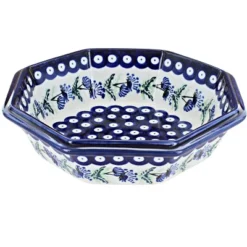 Blue Rose Polish Pottery 238 Zaklady Large Octagonal Bowl -Blue Rose Pottery Store GUEST 883aebca 55ad 4929 be38 a21944cff978