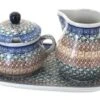 Blue Rose Polish Pottery 522 Ceramika Artystyczna Large Cream & Sugar Set With Tray -Blue Rose Pottery Store GUEST 8892b4b4 c372 4eda 8b87 b0a673c15d3d