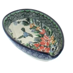 Blue Rose Polish Pottery 381 Ceramika Artystyczna Small Spoon Rest -Blue Rose Pottery Store GUEST 895c1686 ca84 4ea1 9118 d33f14287216