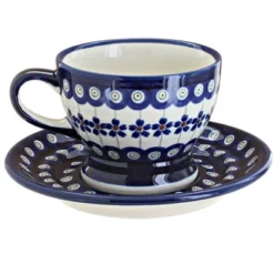 Blue Rose Polish Pottery 1236-1237 Zaklady Pedestal Cup & Saucer -Blue Rose Pottery Store GUEST 89ba080f effa 43a5 91bb dc2b36c0c9b7