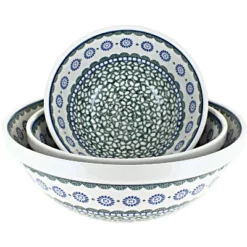 Blue Rose Polish Pottery 1400 Ceramika 3 Piece Serving Bowl Set -Blue Rose Pottery Store GUEST 89d43f7d 1e5e 4515 92f8 036c8d5970a1