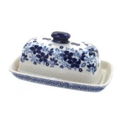 Blue Rose Polish Pottery M074 Manufaktura Butter DIsh -Blue Rose Pottery Store GUEST 89f23c6f aa67 4170 9976 8a6c126ef956