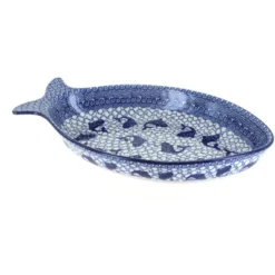 Blue Rose Polish Pottery E23 Ceramika Artystyczna Large Fish Dish -Blue Rose Pottery Store GUEST 8a668820 d60b 4c00 a9cc 3d28122caae9