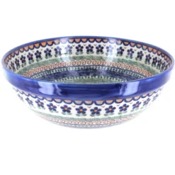Blue Rose Polish Pottery 77 Vena Medium Serving Bowl -Blue Rose Pottery Store GUEST 8a8301bd 5f56 4516 aa53 03888304109f